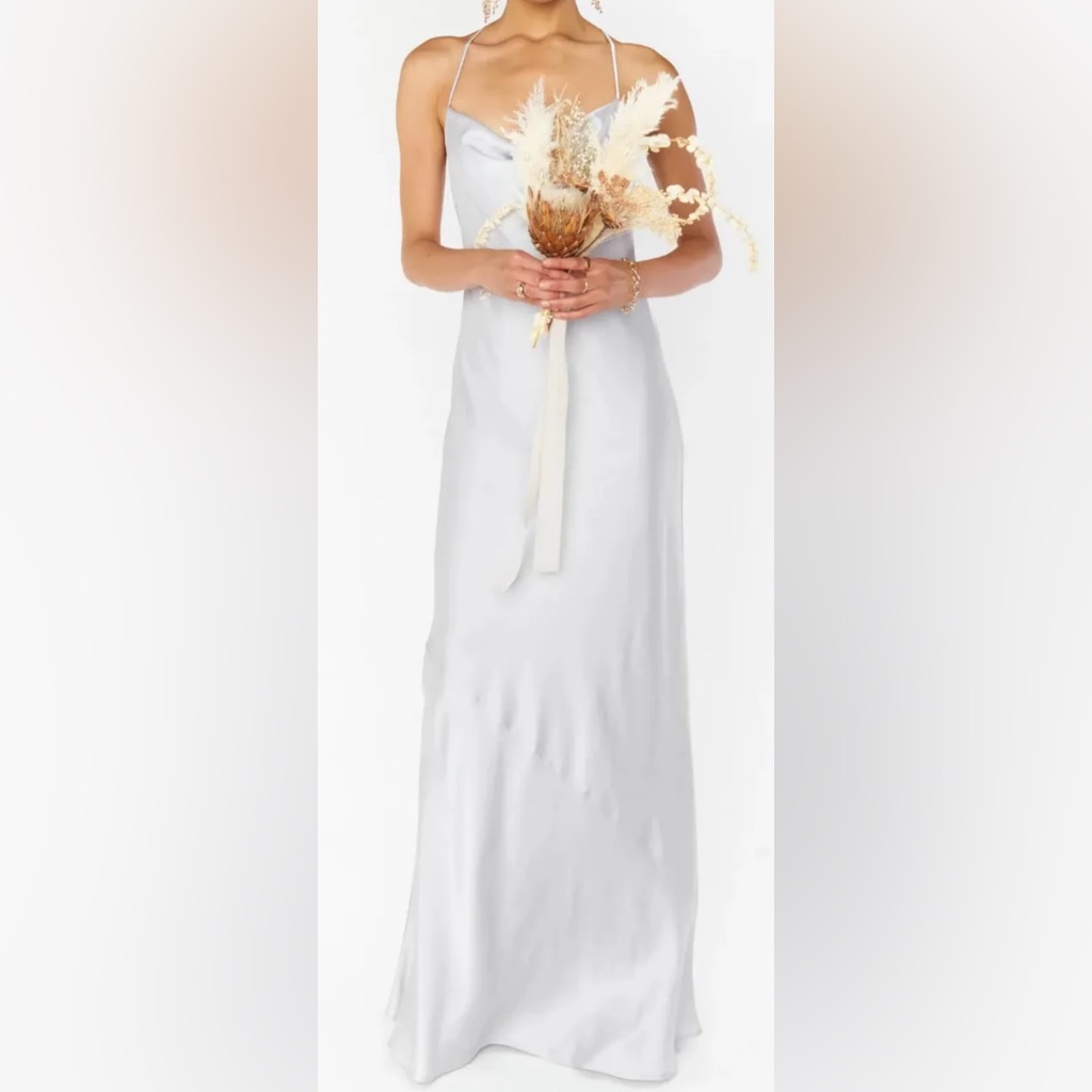 Show Me Your Mumu Ivory Satin Slip Wedding Gown